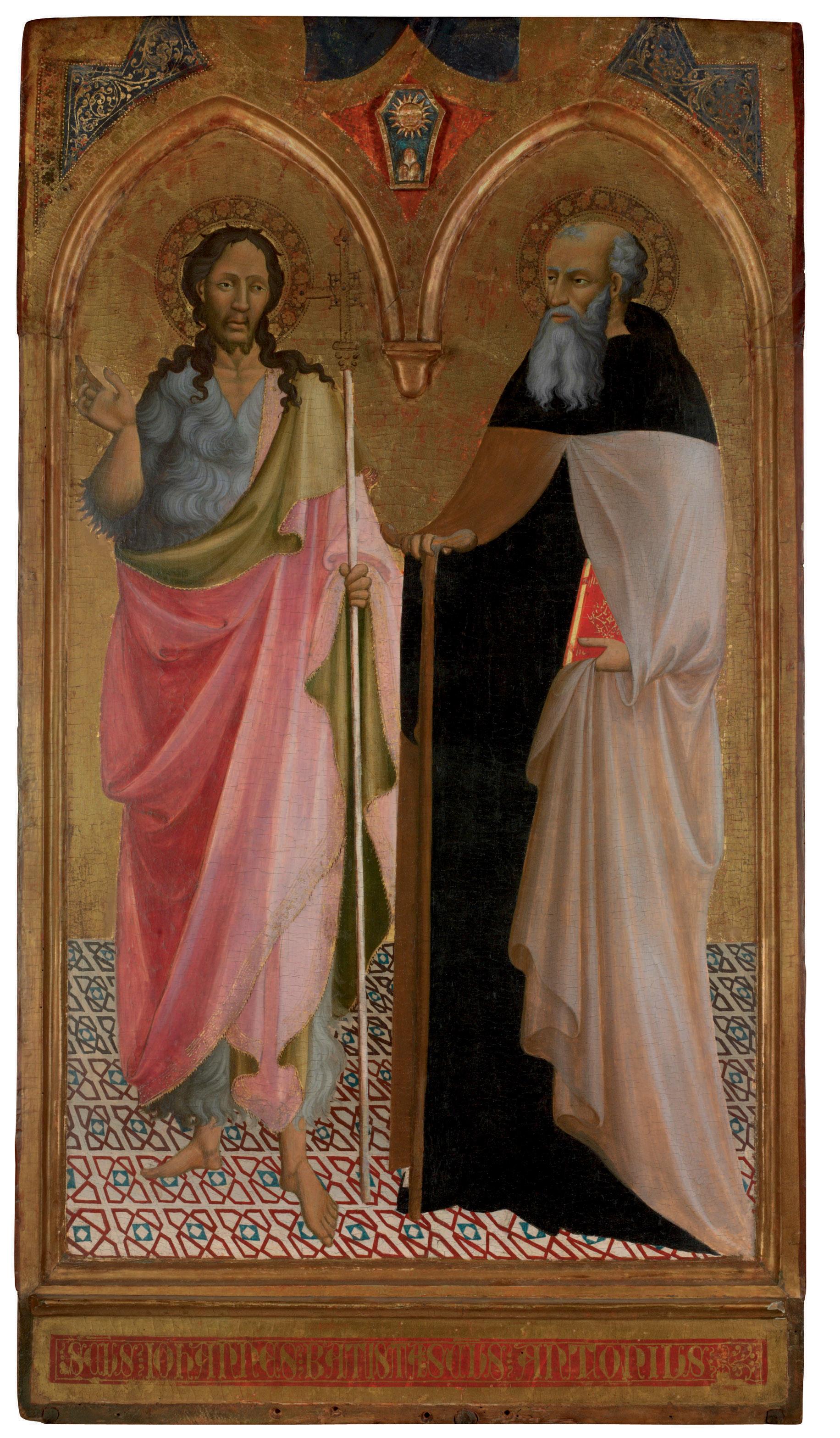 Battista di Biagio Sanguigni - Saint John the Baptist and Saint Anthony Abbot: the right wing of an altarpiece