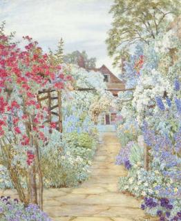 Beatrice Emma Parsons - A Cottage Garden In Full Bloom