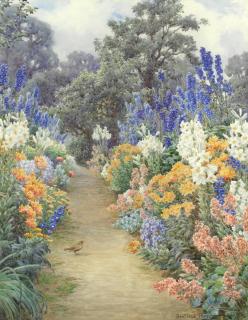 Beatrice Parsons - A July border, Eton College