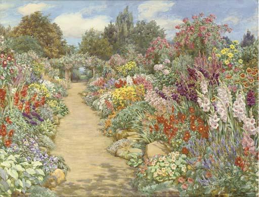 Beatrice Parsons - August Flowers, The Pleasaunce, Overstrand, Norfolk