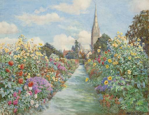 Beatrice Parsons - The Herbaceous Border, The Canonry, Salisbury Cathedral