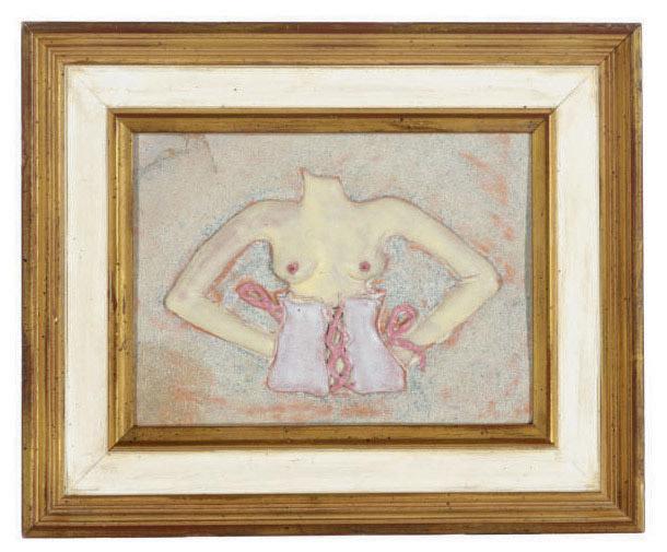 Beatrice Wood - Female Torso; and a companion plaque