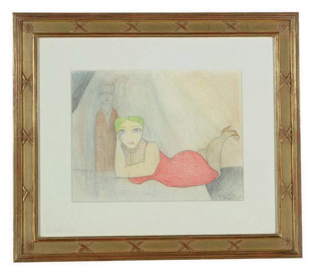 Beatrice Wood - Untitled; and a companion drawing