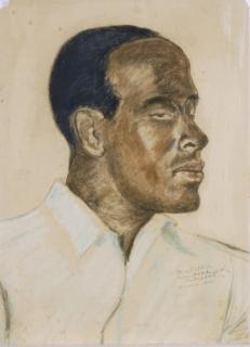 Beauford Delaney - Portrait of a man in profile