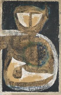 Bedri Rahmi Eyuboglu - Femme Anatolienne Et Son Enfantbedri Rahmi Eyuboglu ; Femme Anatolienne Et Son Enfant ; Signed And Dated Lower Left 1961 ; Oil On Cardboard