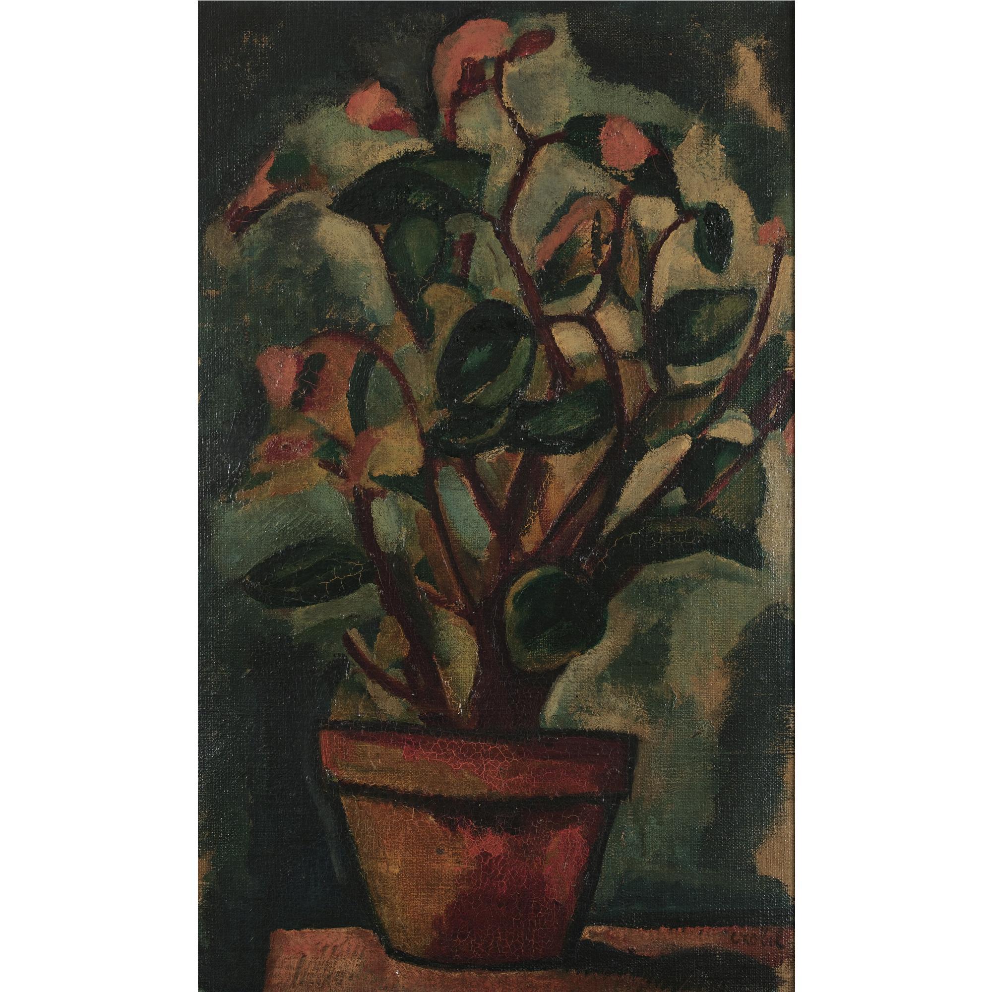 Béla Adalbert Czóbel - Flowers In A Terracotta Pot