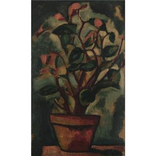 Béla Adalbert Czóbel - Flowers In A Terracotta Pot