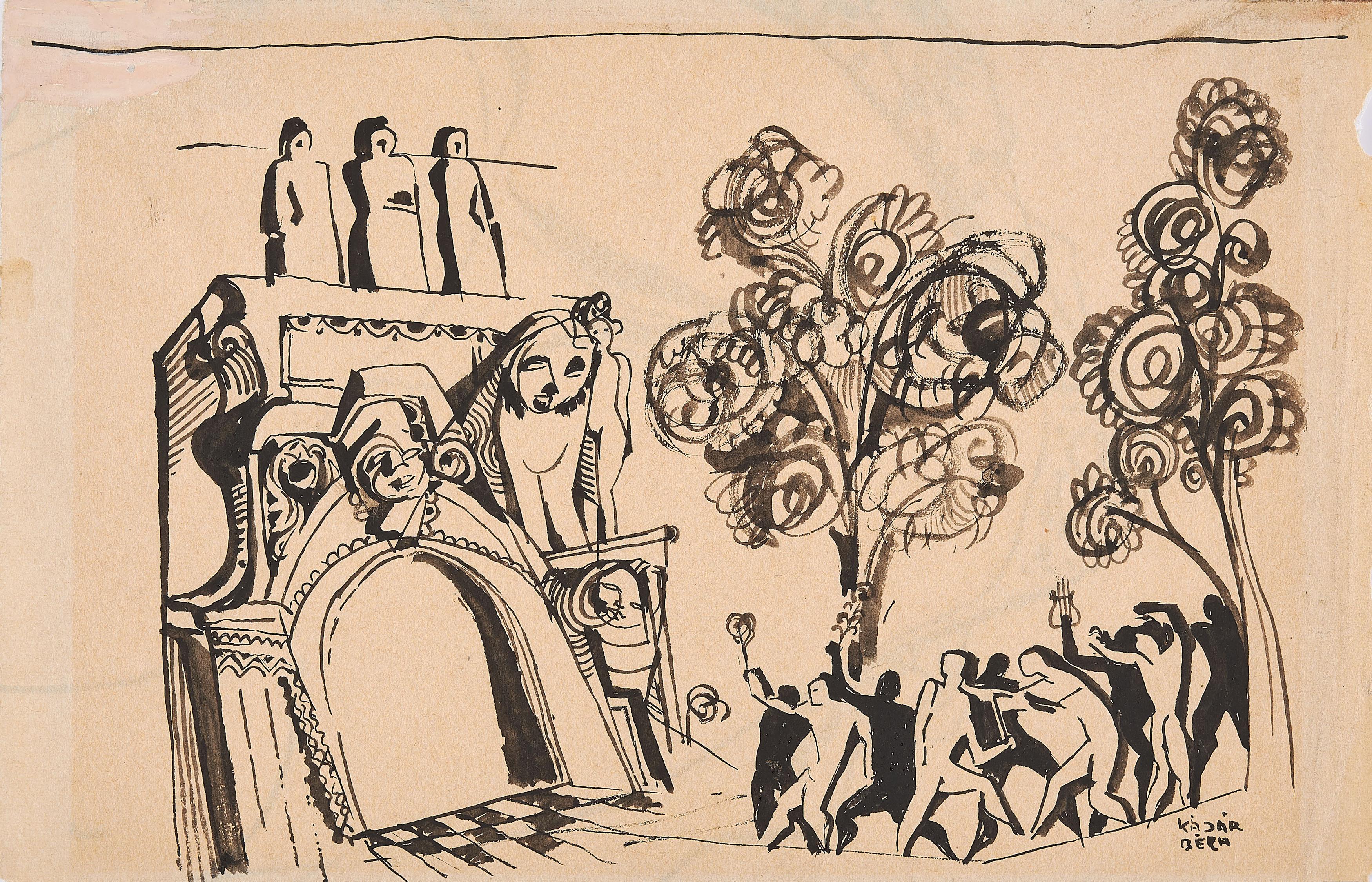 Béla Kádár - Bacchantenzug.