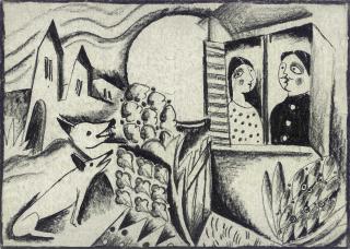 Béla Kádár - Couple Dans La Fenêtre