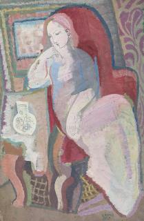 Béla Kádár - Femme assise dans un fauteuil