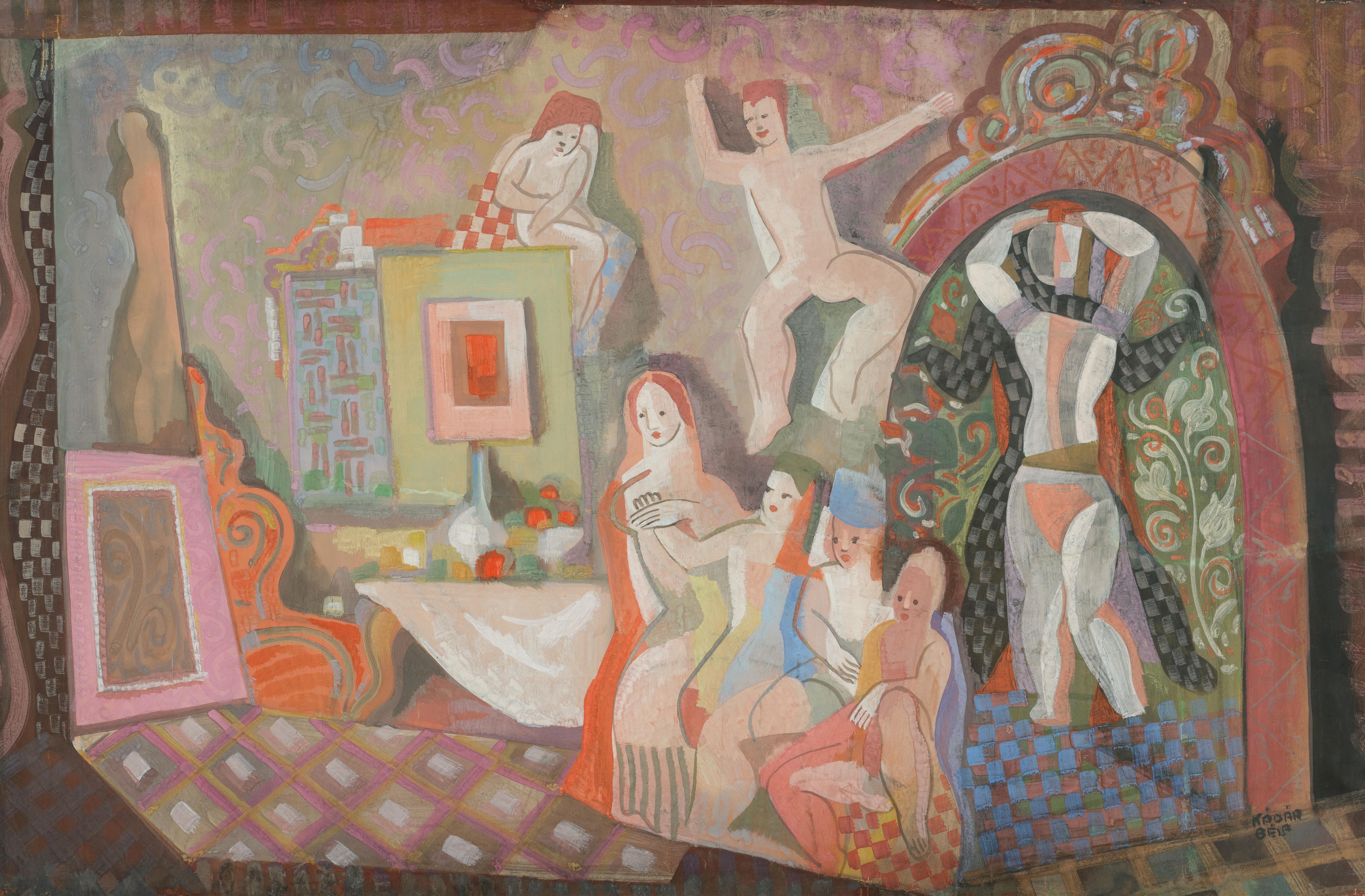 Béla Kádár - Kaminszene