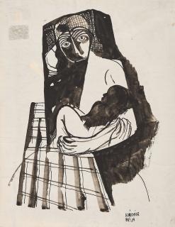 Béla Kádár - Mutter mit Kind.