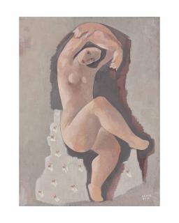 Béla Kádár - Nu assis