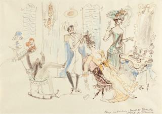 Bele Bachem - „Szene im Boudoir. Besuch der Blanche während des Frisierens“.