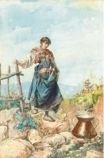 Belisario Gioja - A ciociarella at the spring