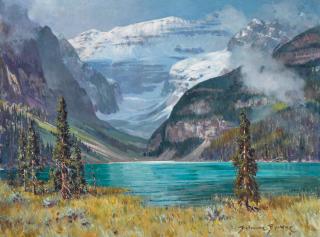 Belmore Browne - Lake Louise, Rising Clouds