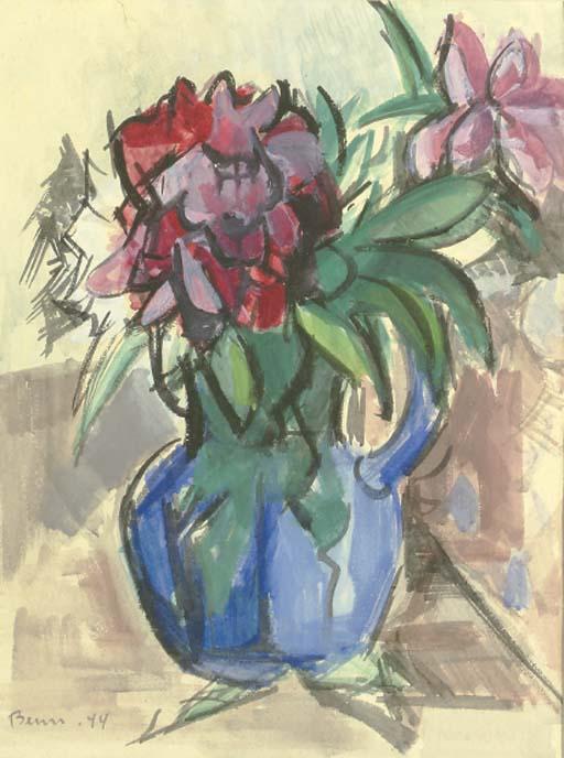 Ben Benn - Flowers in a blue vase