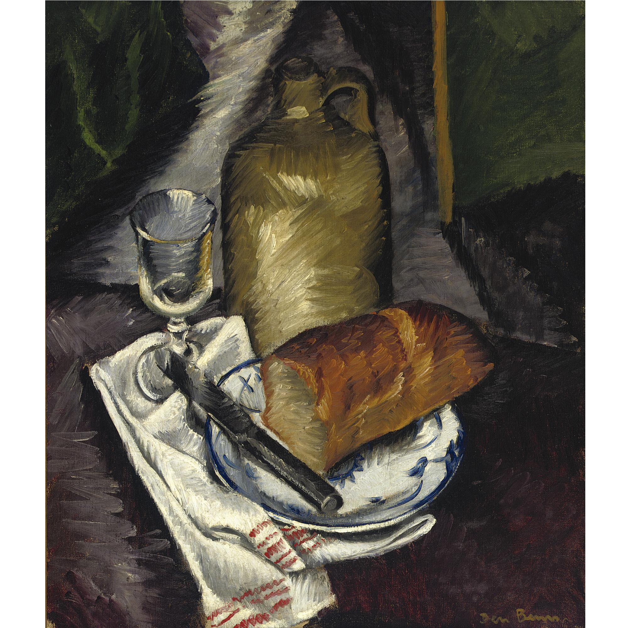 Ben Benn - Still Life With Bread, Pitcher And Glass