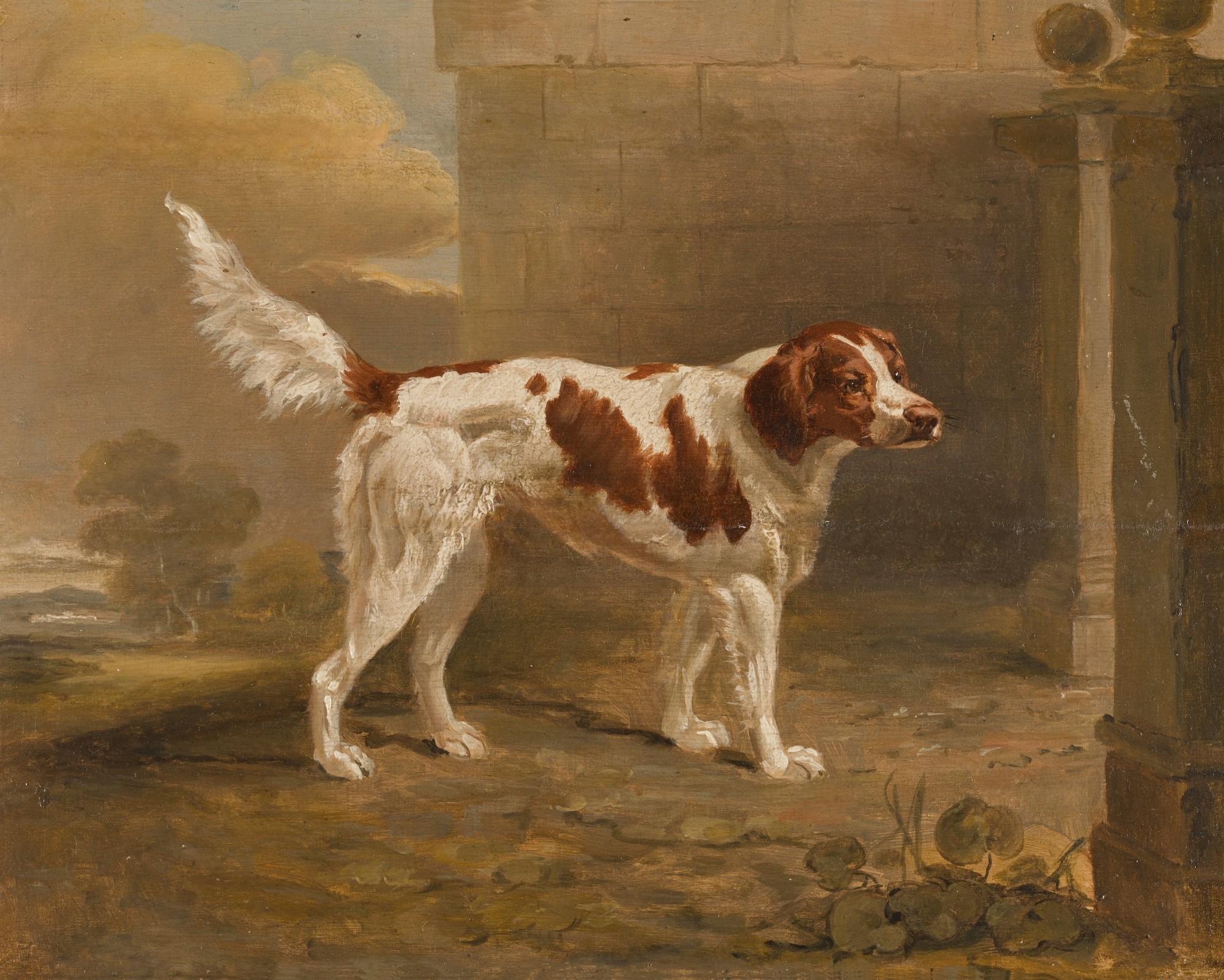 Ben Marshall - A spaniel in a landscape