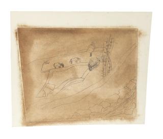 Ben Nicholson O.M. - Brown Wharfedale 34.5 x 44 cm. (13 1/2 x 17 1/4 in.) (irregular)