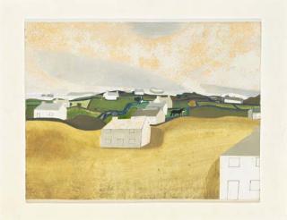 Ben Nicholson, O.M. - Halse Town, Cornwall, Version I
