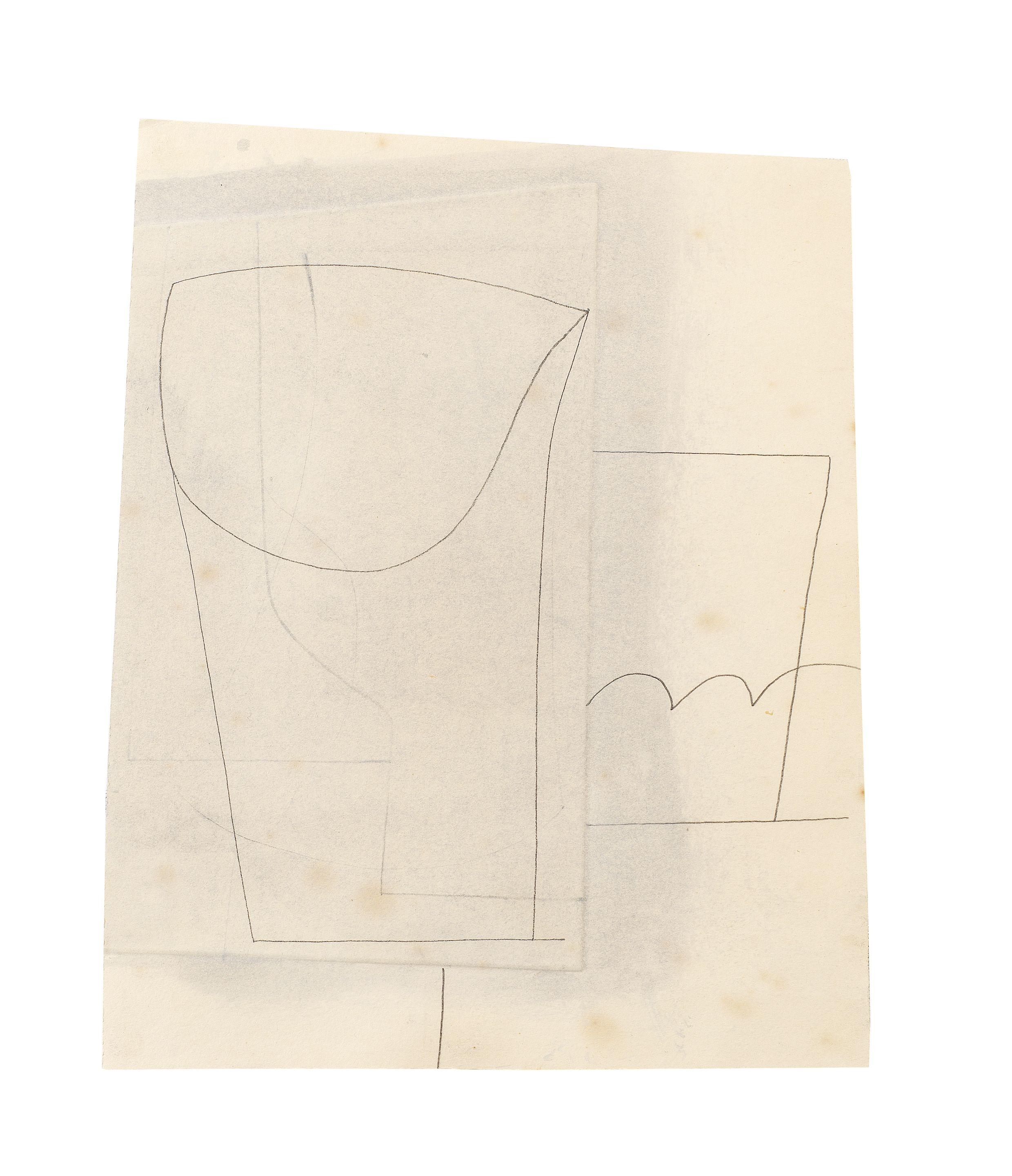 Ben Nicholson O.M. - Large and Small Form 30.4 x 24.2 cm. (11 7/8 x 9 1/2 in.) (irregular)