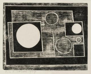 Ben Nicholson - 5 Circles, from 23 Gravures (Lewison 110)