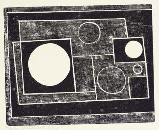Ben Nicholson - 5 Circles, from 23 Gravures (Lewison p. 110)