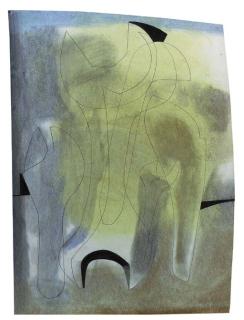 Ben Nicholson - Spanners Pale Yellow and Blue