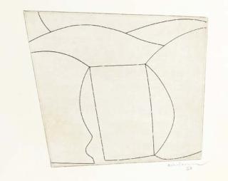 Ben Nicholson - Two Goblets and a Mug in a landscape (Lafranca 56)