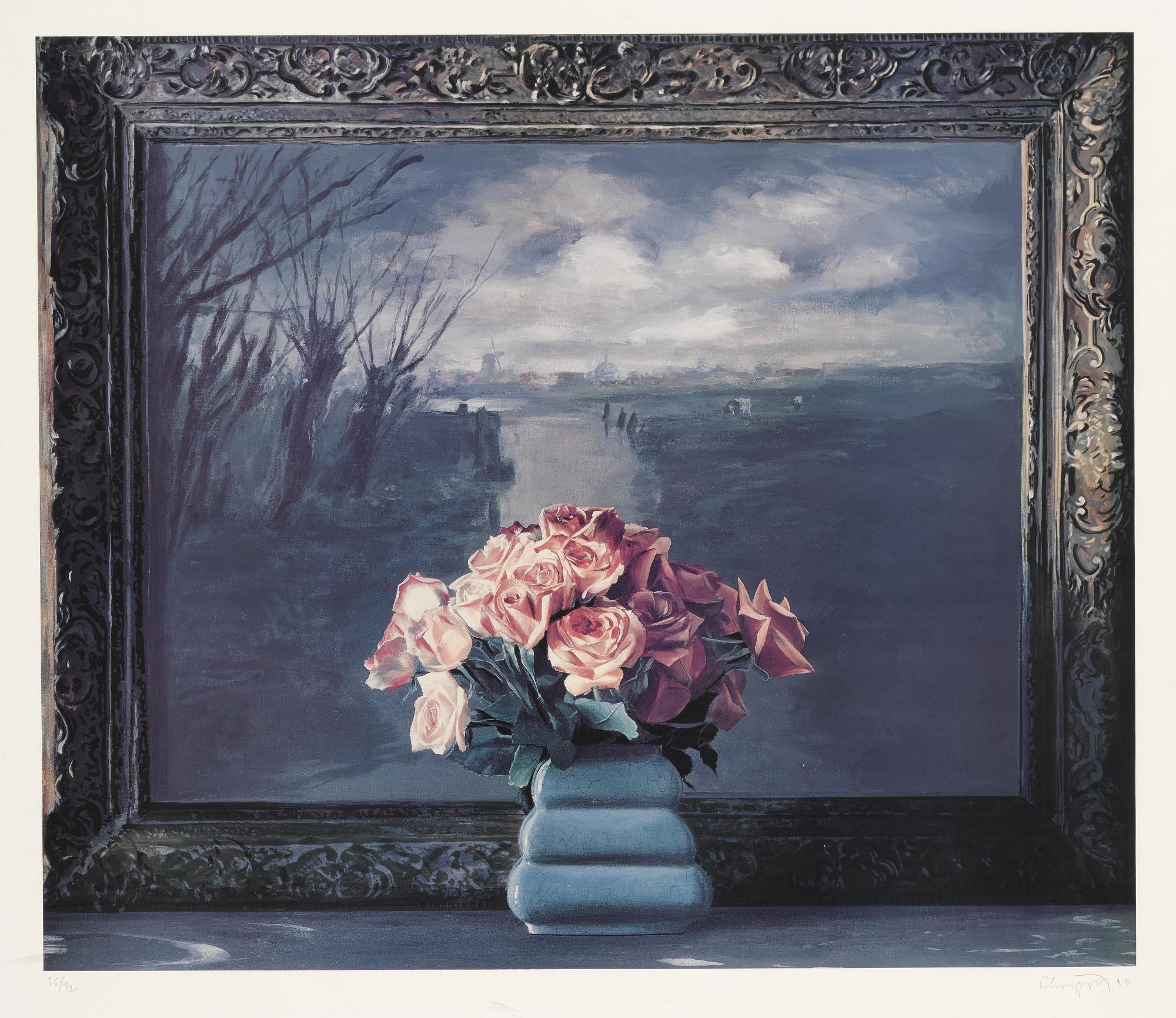 Ben Schonzeit - Roses With Dutch Landscape