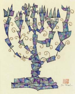 Ben Shahn - Menorah (Prescott 61)