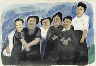 Ben Shahn - Six Witnesses who Bought Eels from Vanzetti