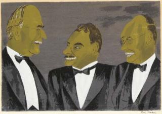 Ben Shahn - Vandenberg, Dewey, and Taft (Prescott 5)