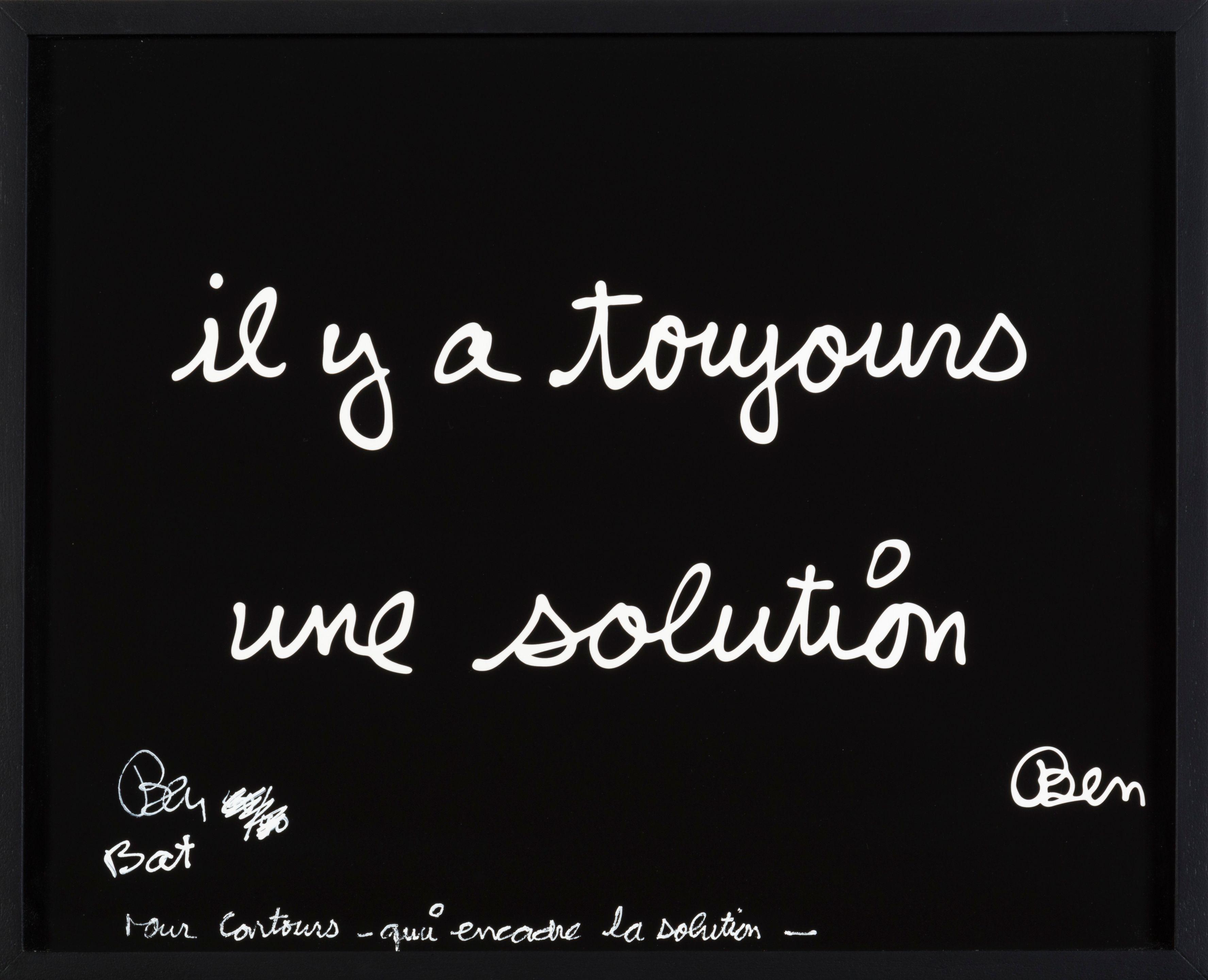 Ben Vautier - Il y a toujours une solution