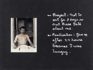 Ben Vautier - Ohne Titel (PROJECT: NOT TO EAT FOR 8 DAYS SO THAT PRESS TALK ABOUT ME).