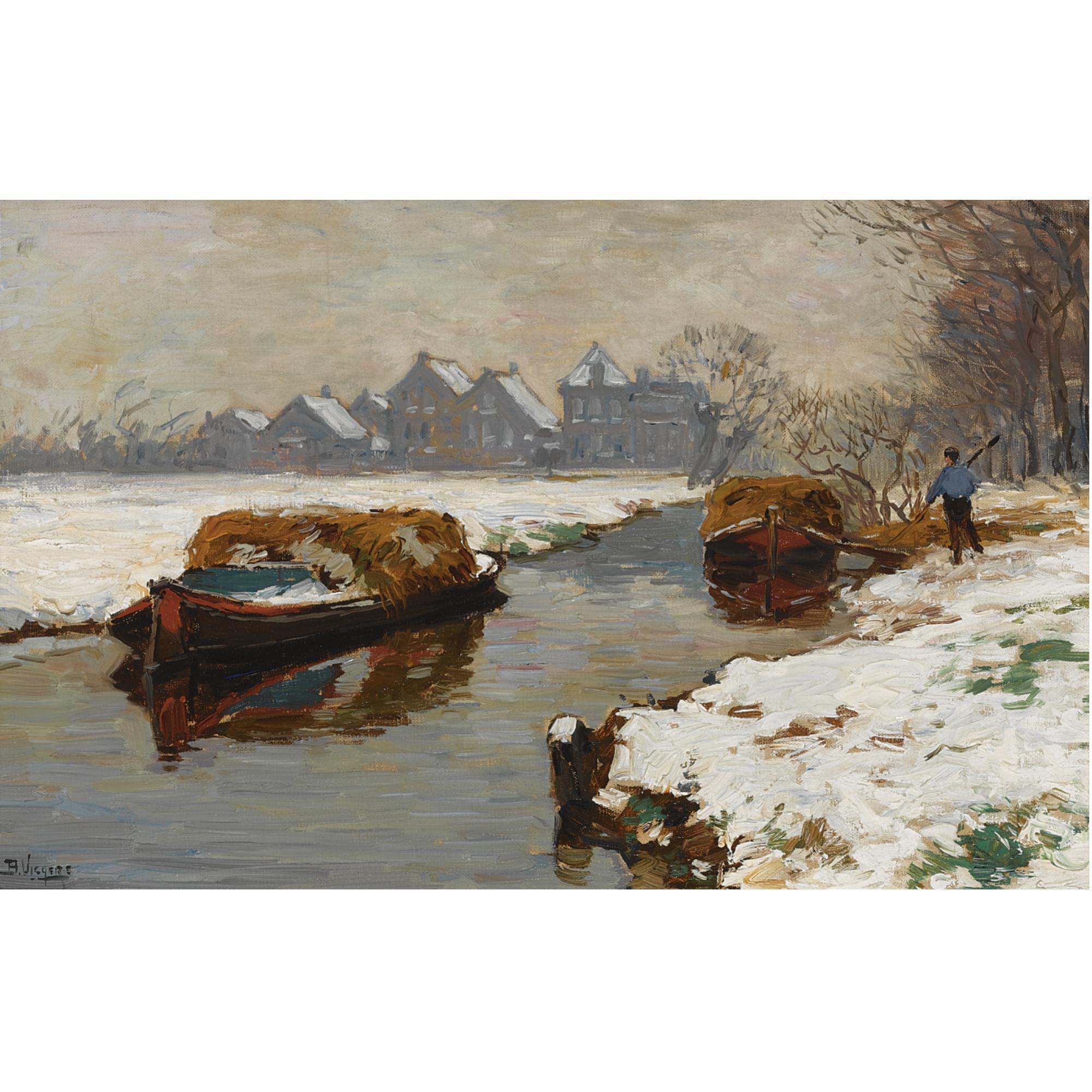 Ben Viegers - Hay Barges In Winter