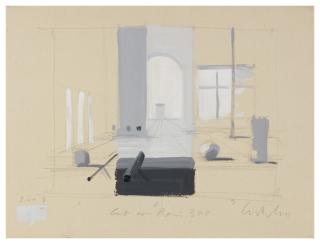 Ben Willikens - Gouache Nr. 698 (Cut Von Raum 348) (Gouache No. 698 (Cut Of Room 348))