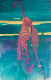 Ben Wright - Buffalo Grandfather from the Lakota Myth Series 62 x 42 in. unframed