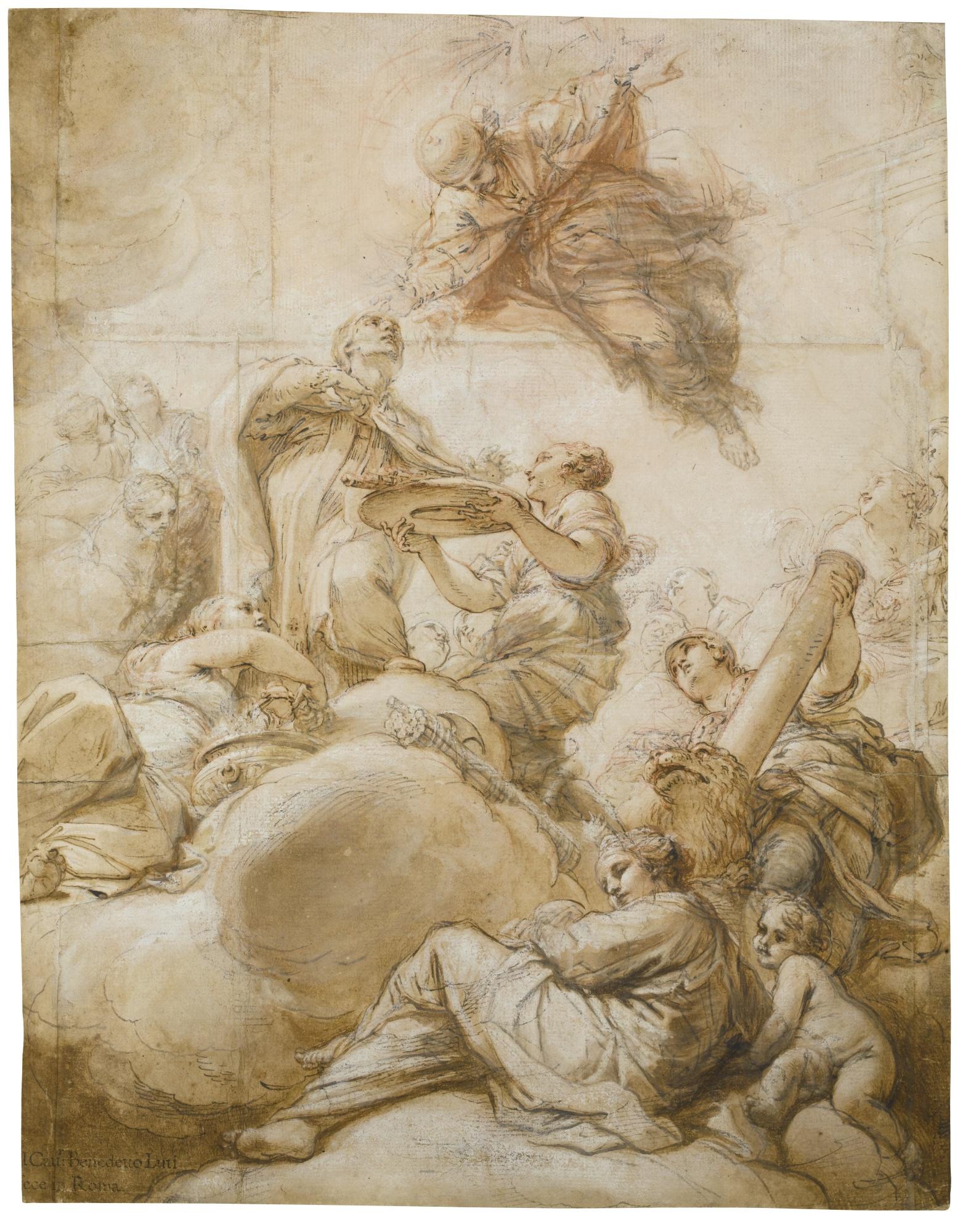 Benedetto Luti - Allegory Of The Elevation Of Cardinal Deacon Oddone Colonna To The Papal Chair As Pope Martin V