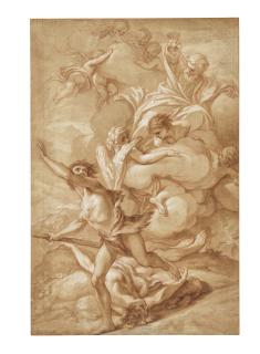 Benedetto Luti - God cursing Cain after the murder of Abel