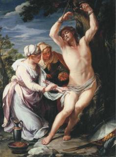 Benedetto Luti - Saint Sebastian tended by Saint Irene