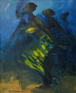 Benedict Chukwukadibia Enwonwu M.B.E - Africa Dances, 1991 (Framed)