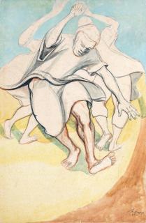 Benedict Chukwukadibia Enwonwu M.B.E - Ife Men Dancing