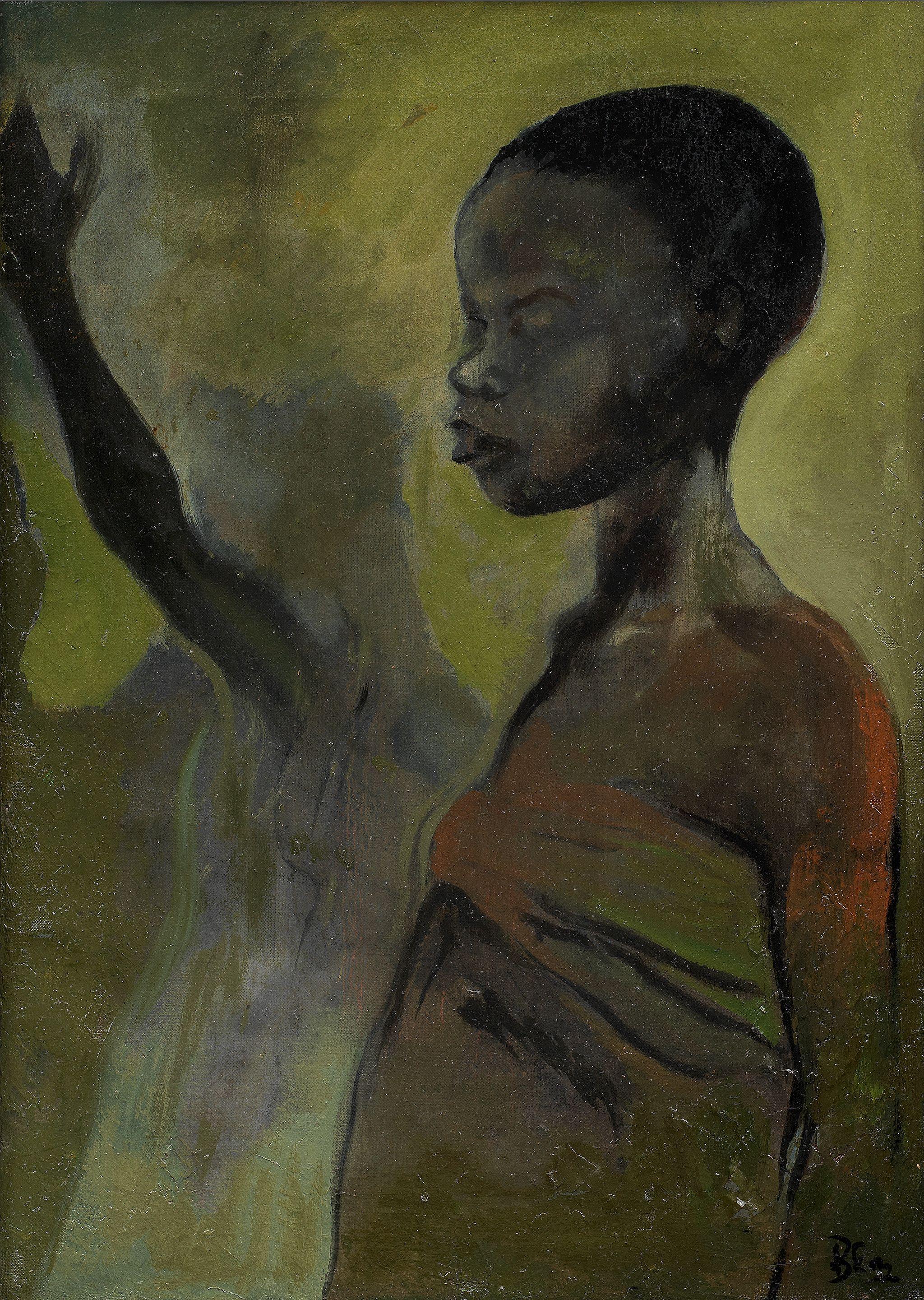 Benedict Chukwukadibia Enwonwu M.B.E - Portrait Of A Girl (Framed)