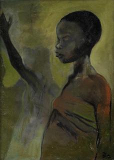 Benedict Chukwukadibia Enwonwu M.B.E - Portrait Of A Girl (Framed)