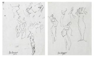 Benedict Chukwukadibia Enwonwu M.B.E - Two studies of the female form