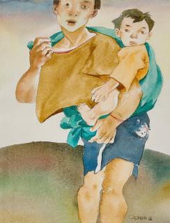 Benedicto Reyes Cabrera - Mother and child