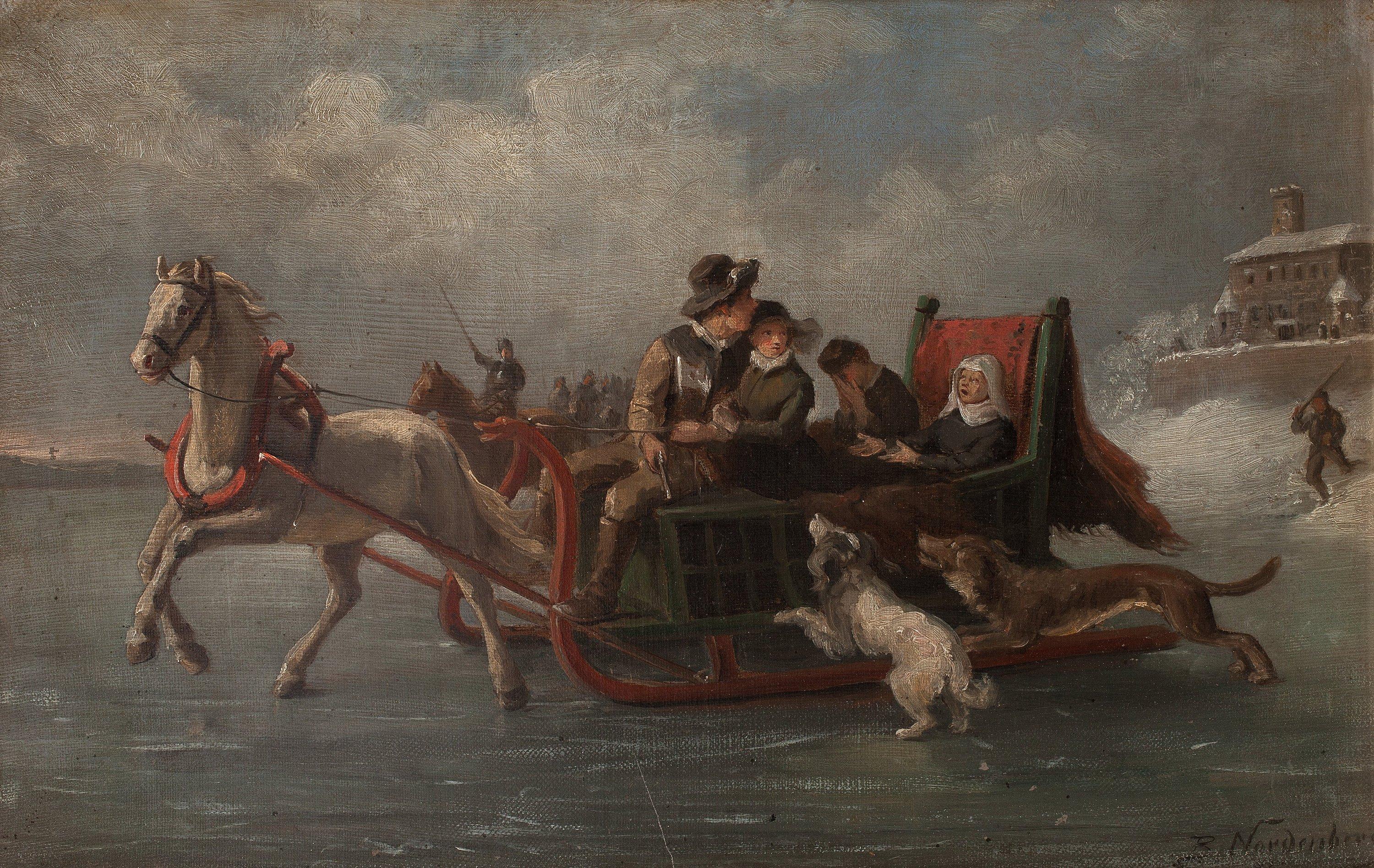 Bengt Nordenberg - Sledging on the ice