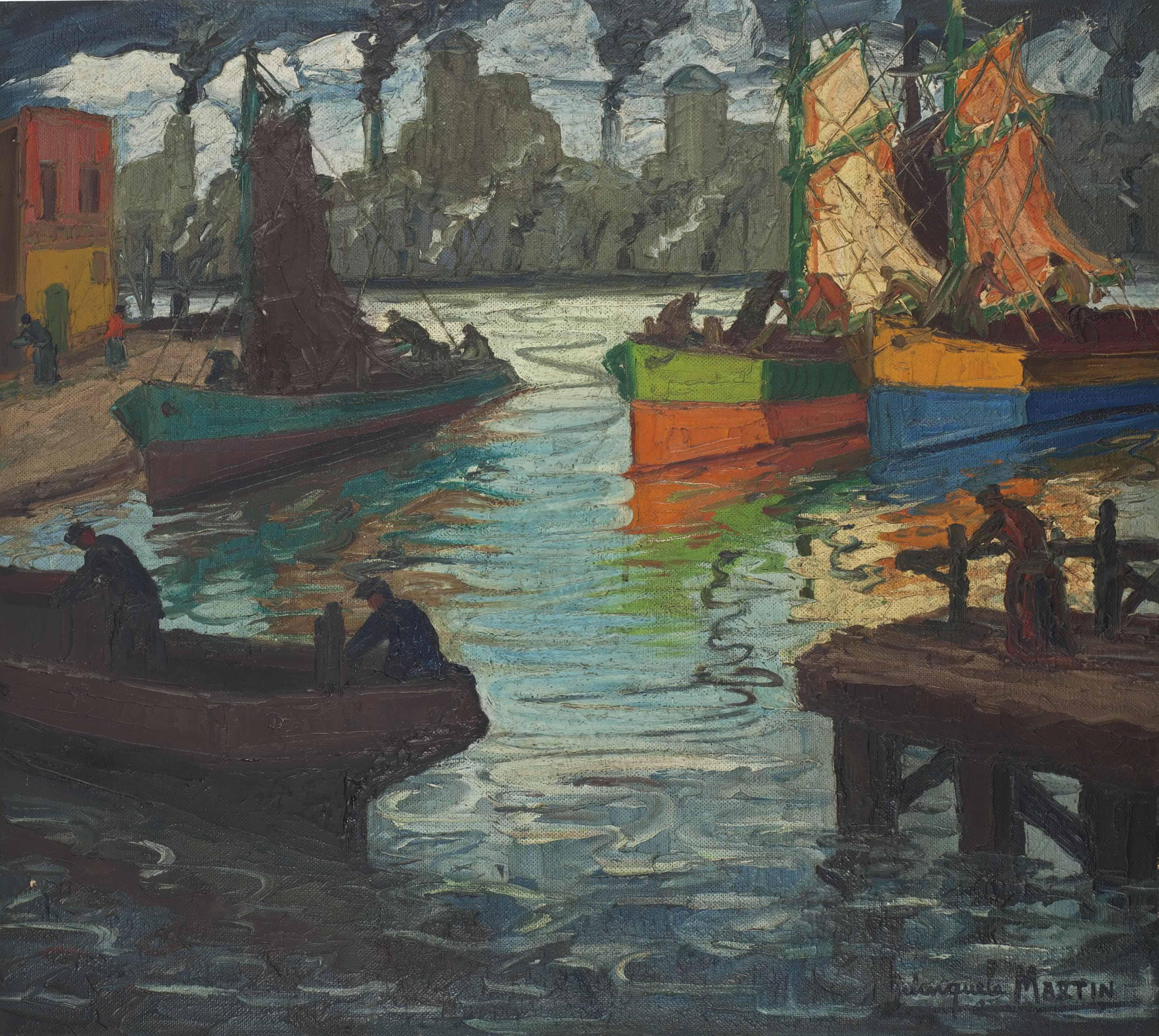 Benito Quinquela Martín - Llegada de pescadores